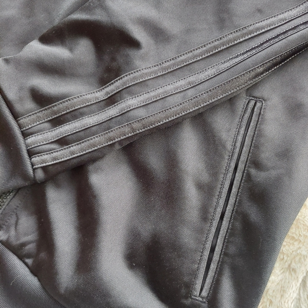 Adidas Women's Black Bomber Jacket-Vintage - Picture 4 of 7